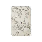 Vogelast Wasserfarbe Beige Naturmalerei Badematte (Vorderseite Vertikal)