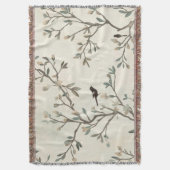 Vogelast Wasserfarbe Beige Naturmalerei Decke (Vorderseite Vertikal)