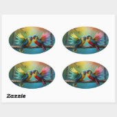 Vogelaufkleber Ovaler Aufkleber (Blatt)