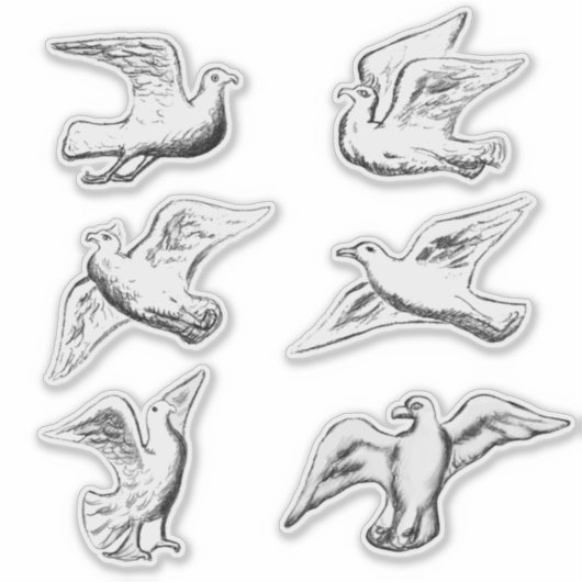 Vogelaufkleber Set Aufkleber (Vorderseite)