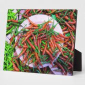 Vogelaugen-Chili-Paprikaschoten Fotoplatte (Seite)