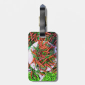 Vogelaugen-Chili-Paprikaschoten Gepäckanhänger (Rückseite vertikal)