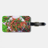 Vogelaugen-Chili-Paprikaschoten Gepäckanhänger (Rückseite horizontal)