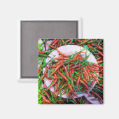 Vogelaugen-Chili-Paprikaschoten Magnet (Vorderseite/Rückseite)