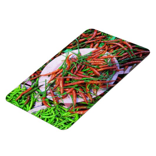 Vogelaugen-Chili-Paprikaschoten Magnet (Linke Seite)
