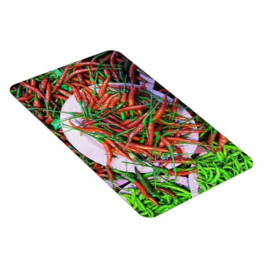 Vogelaugen-Chili-Paprikaschoten Magnet (Rechte Seite)