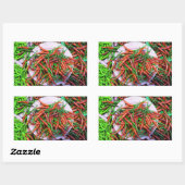 Vogelaugen-Chili-Paprikaschoten Rechteckiger Aufkleber (Blatt)