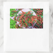 Vogelaugen-Chili-Paprikaschoten Rechteckiger Aufkleber (Tasche)