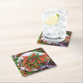 Vogelaugen-Chili-Paprikaschoten Rechteckiger Pappuntersetzer (Vor Ort)