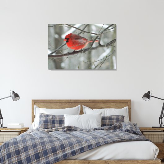 Vogelaugen (Roter Kardinal) - Leinwand (Insitu (Schlafzimmer))