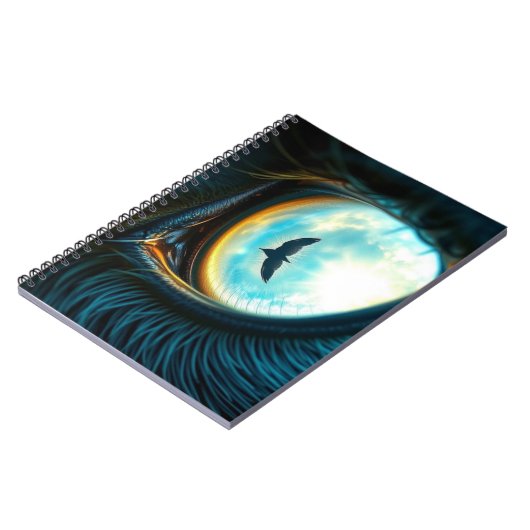 Vogelaugenansicht eines Vogels Notizblock (Linke Seite)