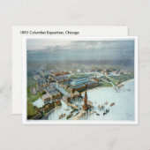 Vogelaugenblick der Columbia-Exposition von 1893 Postkarte (Vorne/Hinten)