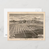 Vogelaugenblick von Azusa, Kalifornien (1887) Postkarte (Vorne/Hinten)