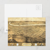 Vogelaugenblick von Lawrence, Kansas (1869) Postkarte (Vorne/Hinten)