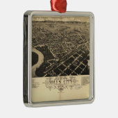 Vogelaugenblick von Miles City, Montana (1883) Ornament Aus Metall (Rechts)