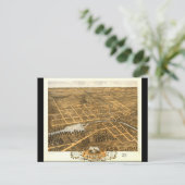 Vogelaugenblick von Naperville Illinois (1869) Postkarte (Stehend Vorderseite)