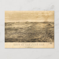 Vogelaugenblick von San Jose, Kalifornien (1869)