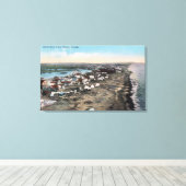 Vogelaugenblick von TownNome, AK Leinwanddruck (Insitu (Holzboden))