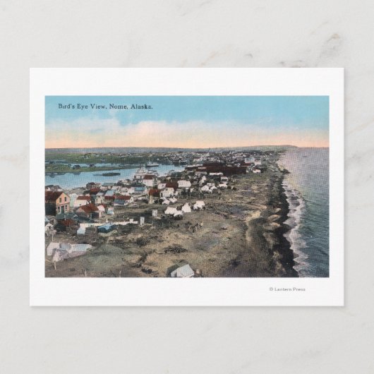 Vogelaugenblick von TownNome, AK Postkarte (Vorderseite)