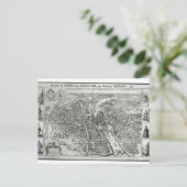 Vogelaugenplan von Paris, 1615 Postkarte (Stehend Vorderseite)