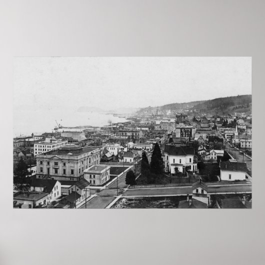 Vogelaugensicht von Astoria, ODER Fotografie Poster (Vorne)