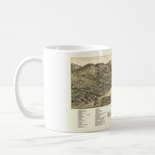 Vogelaugensicht von Bellaire, Ohio (1882) Kaffeetasse (Links)