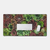 Vogelaugensicht von Sempervivum-Pflanze Schreibtischunterlage (Tastatur & Maus)