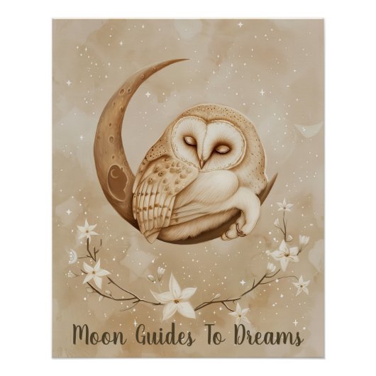 Vogelbaby auf dem Mond Poster (Vorderseite)