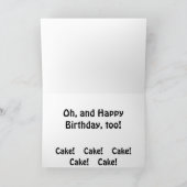 Vogelbaby-Geburtstags-Karte Karte (Innenseite)