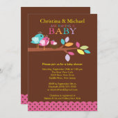 Vogelbaby-Nest-Babyparty-Einladungen Einladung (Vorne/Hinten)