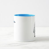 Vogelbarer Kapuzenreiher Tasse (Zentrum)