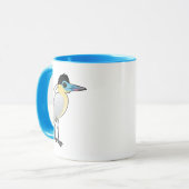 Vogelbarer Kapuzenreiher Tasse (Vorderseite Links)