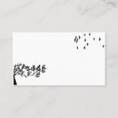 Vogelbaum  Silhouette Natur Visitenkarte (Rückseite)