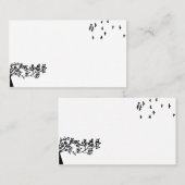 Vogelbaum  Silhouette Natur Visitenkarte (Vorne/Hinten)