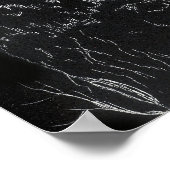 Vogelbaum Zeichnend Schwarz-weiße Kunst Poster (Ecke)