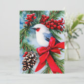 Vogelbeeren und Bugbudget Weihnachten (Stehend Vorderseite)