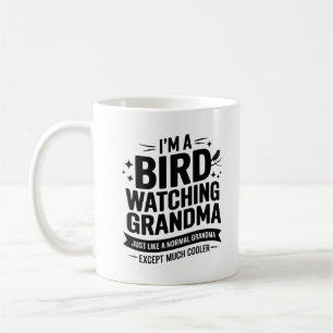 "Vogelbeobachtende Oma-Tasse Kaffeetasse