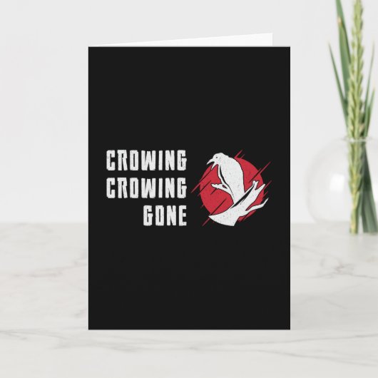 Vogelbeobachter beim Crowing Crowing Gone Bird Wat Karte (Vorderseite)