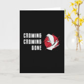 Vogelbeobachter beim Crowing Crowing Gone Bird Wat Karte (Gelbe Blume)