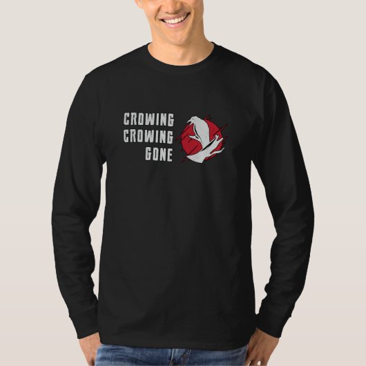 Vogelbeobachter beim Crowing Crowing Gone Bird Wat T-Shirt (Vorderseite)