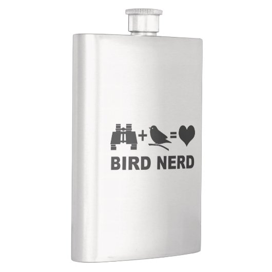 Vogelbeobachter Birdwatcher lustiger Vogel-Nerd Flachmann (Rechts)