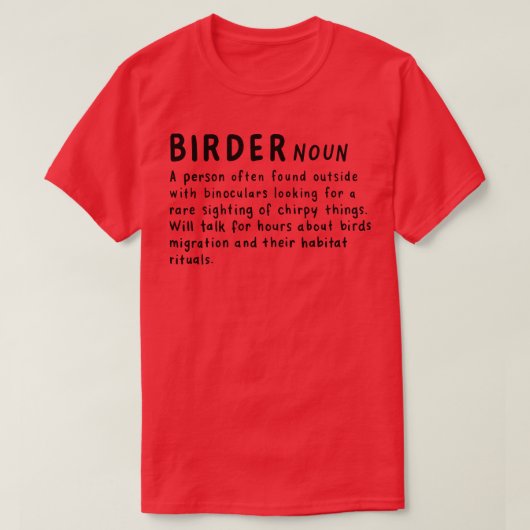 Vogelbeobachter Definition 3 T-Shirt (Design vorne)