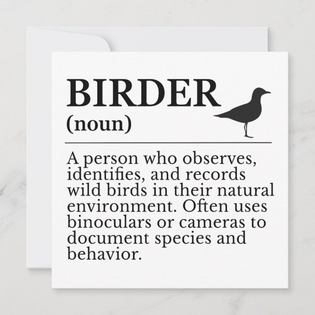Vogelbeobachter-Definition - Beobachter von Wildvö (Vorderseite)