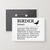 Vogelbeobachter-Definition - Beobachter von Wildvö Button (Vorderseite/Rückseite)