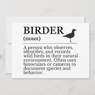 Vogelbeobachter-Definition - Beobachter von Wildvö Einladung