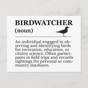 Vogelbeobachter Definition Beobachtung Identifizie Postkarte