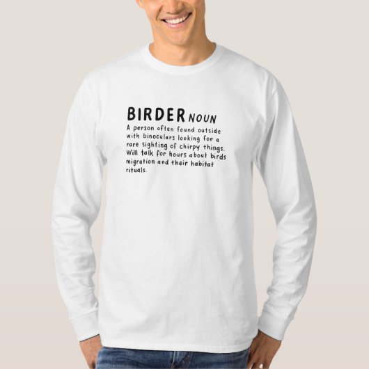 Vogelbeobachter-Definition T-Shirt (Vorderseite)