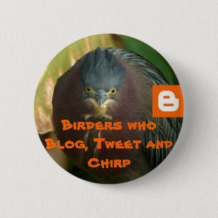 Vogelbeobachter, die Blog, tweeten und zwitschern Button