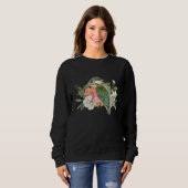 Vogelbeobachter Hummingbird und Blume Sweatshirt (Vorne ganz)