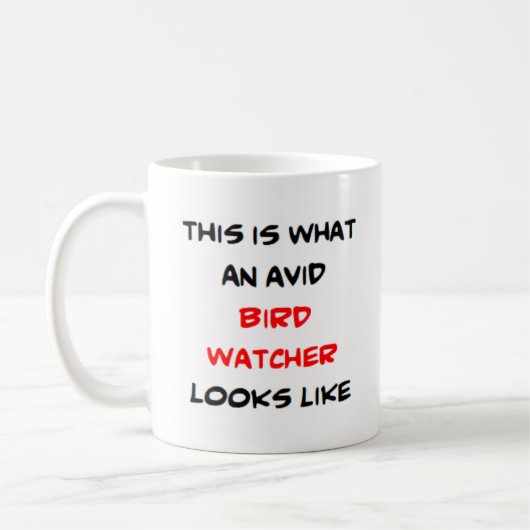 Vogelbeobachter Kaffeetasse (Links)